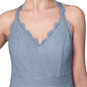 Azazie Lace Wedding Dress in Light Blue